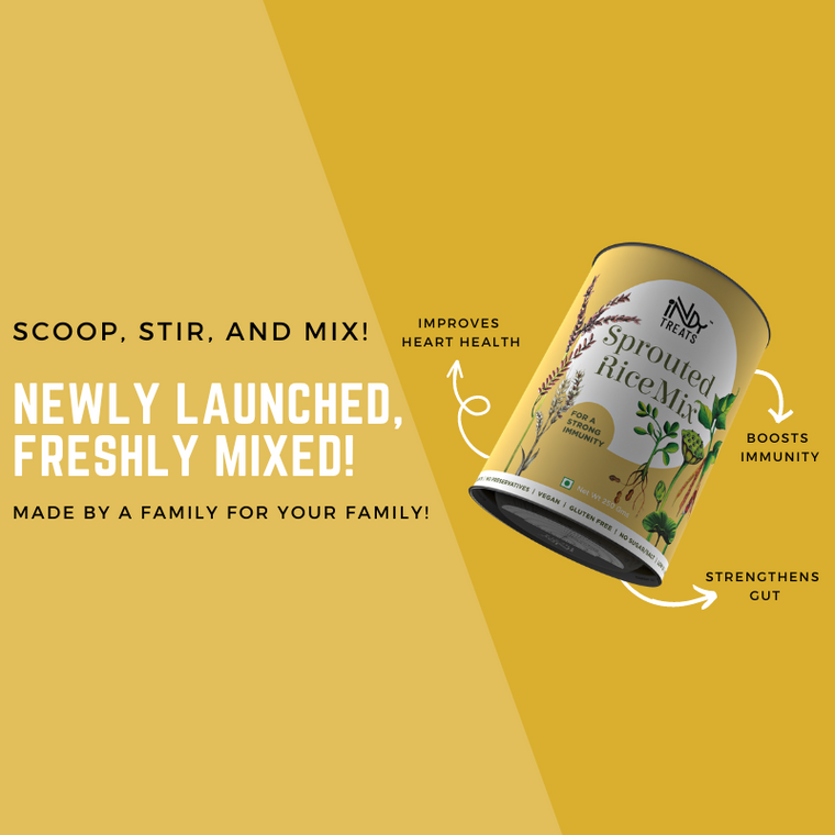 Sccop , Stir and mix. Newly Launched and freshly mixed! Made by a family for a family! Sprouted Rice Mix  - Boosts Immunity, Strengthens gut, Improve heart health